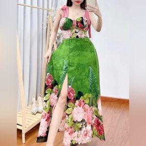 NWT- VIETNAM PADDED FAIRY DRESS IN GREEN